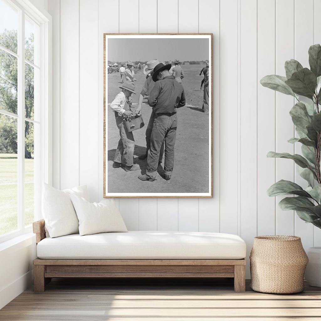 Cowboy Buying Coca - Cola at Polo Match Abilene 1939 - Available at KNOWOL