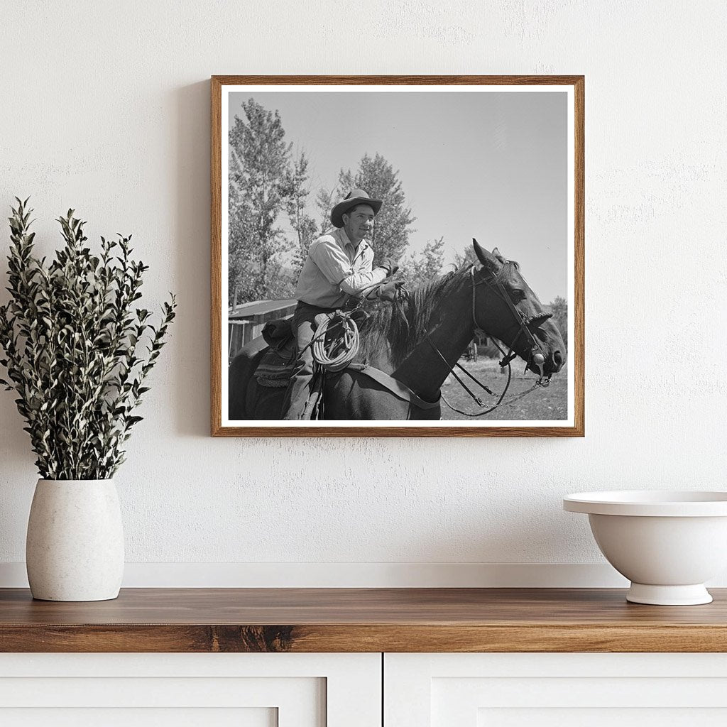 Cowboy Caring for Cattle in Ola Idaho 1942 - Available at KNOWOL