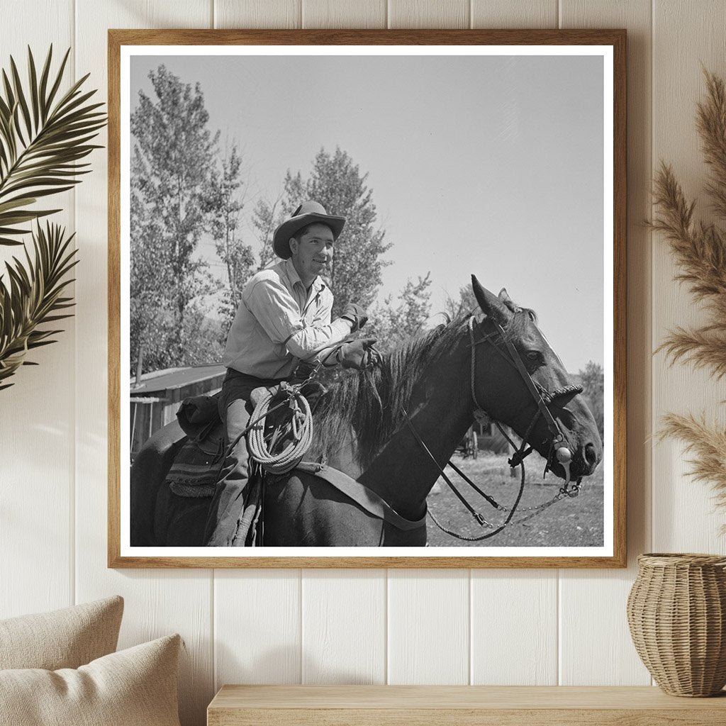 Cowboy Caring for Cattle in Ola Idaho 1942 - Available at KNOWOL