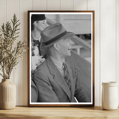 Cowboy Clown and Spectator at San Angelo Rodeo 1940 - Available at KNOWOL