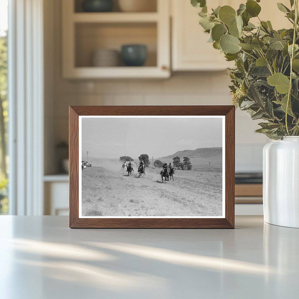 Cowboy in Action at Bean Day Rodeo New Mexico 1939 - Available at KNOWOL