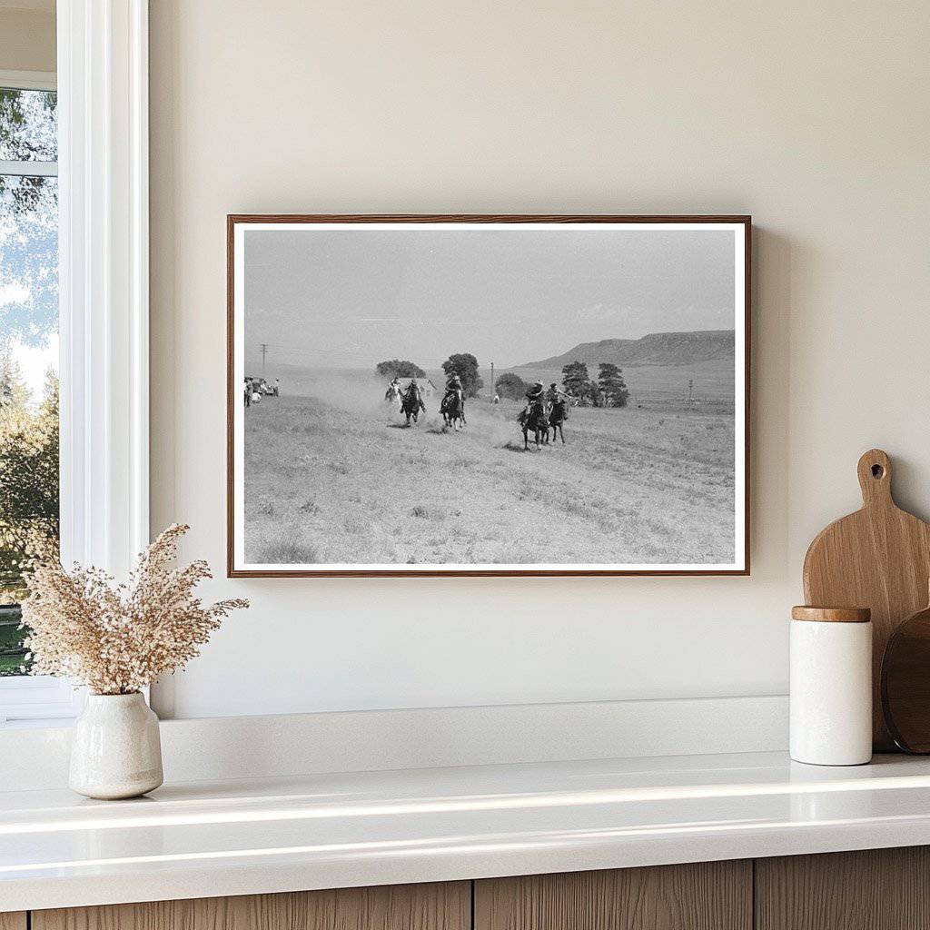 Cowboy in Action at Bean Day Rodeo New Mexico 1939 - Available at KNOWOL