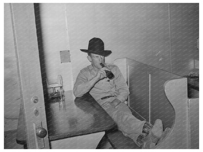 Cowboy in Beer Parlor Alpine Texas May 1939 - Available at KNOWOL