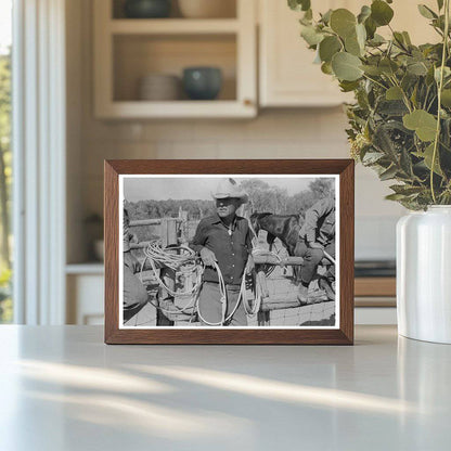 Cowboy in Rodeo Event Quemado New Mexico June 1940 - Available at KNOWOL