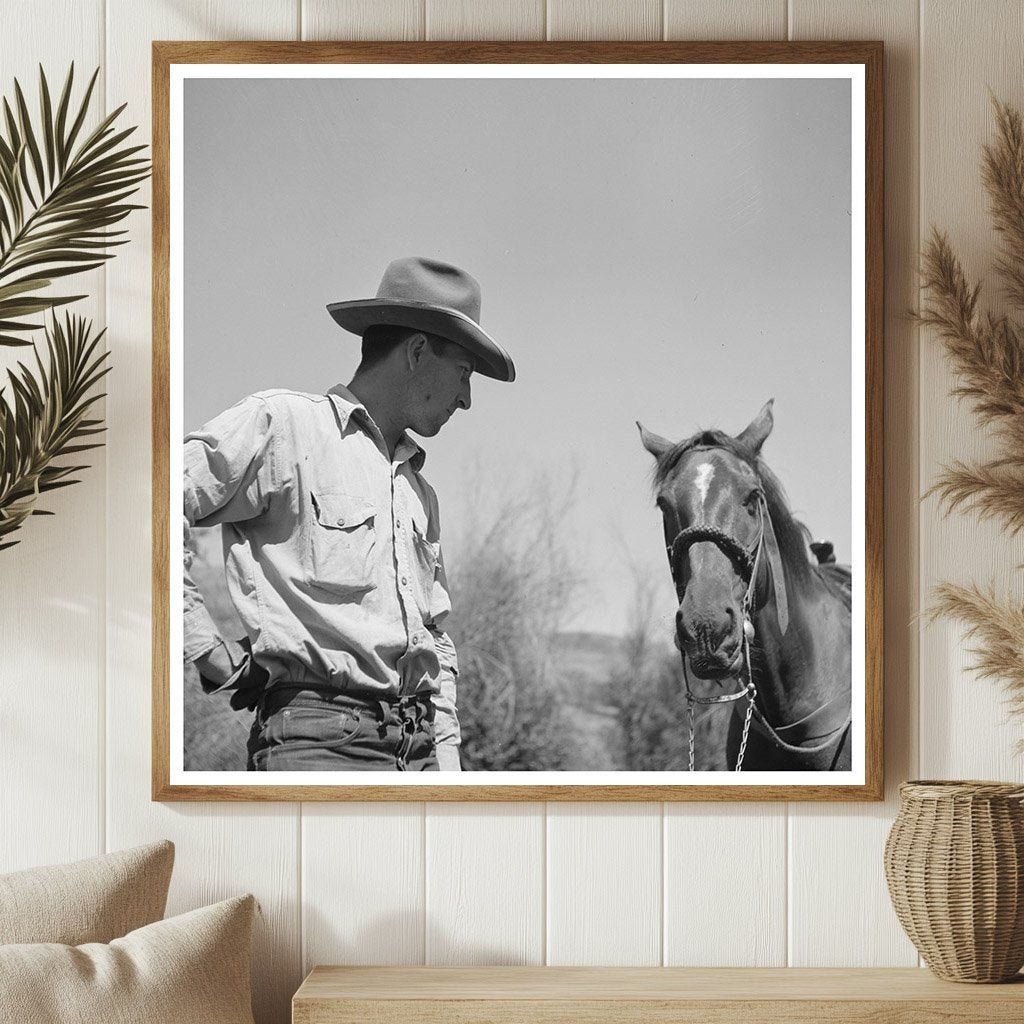 Cowboy Tending Beef Cattle in Ola Idaho 1942 - Available at KNOWOL