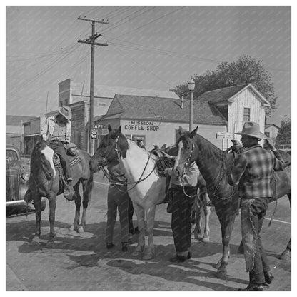 Cowboys in San Juan Bautista California May 1942 - Available at KNOWOL