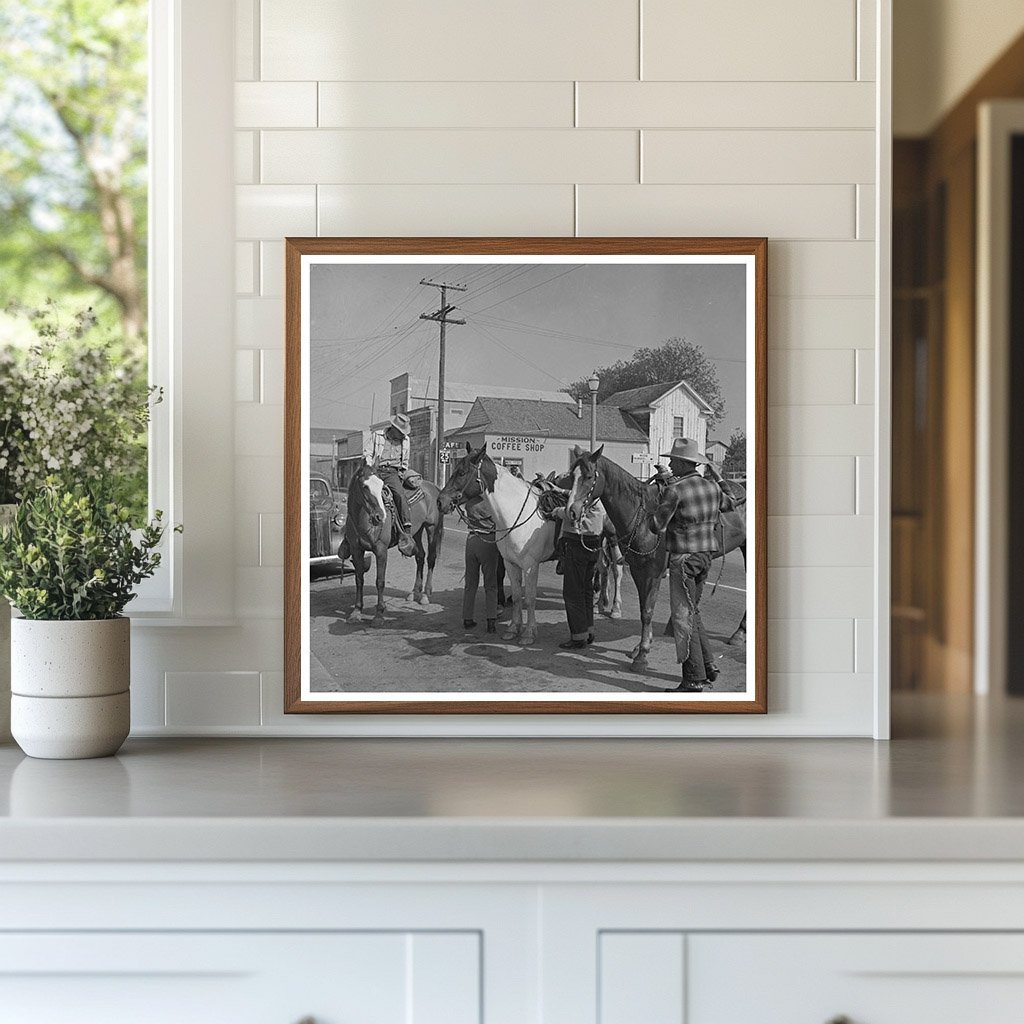 Cowboys in San Juan Bautista California May 1942 - Available at KNOWOL