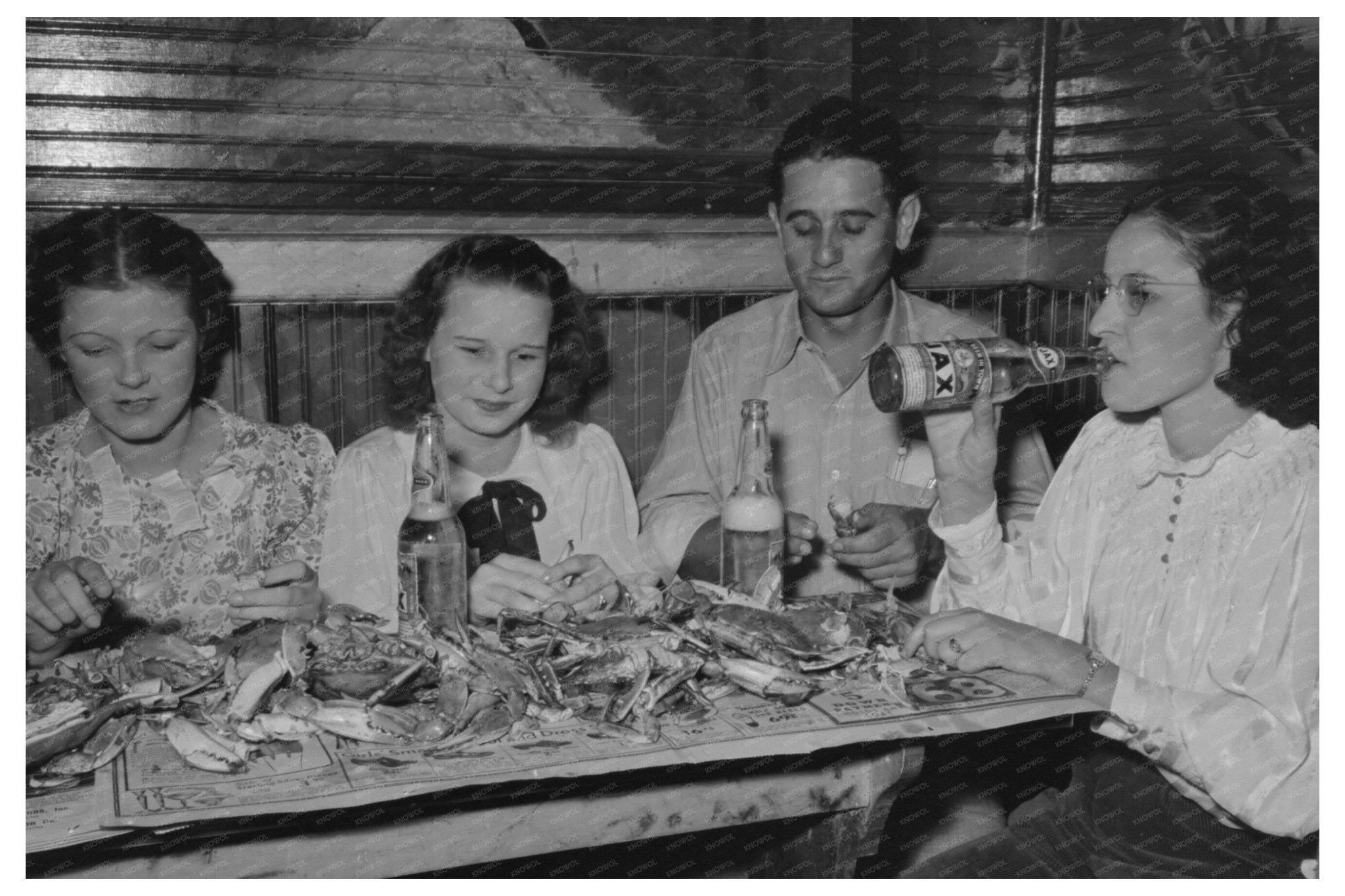 Crab Boil Gathering in Raceland Louisiana 1938 - Available at KNOWOL