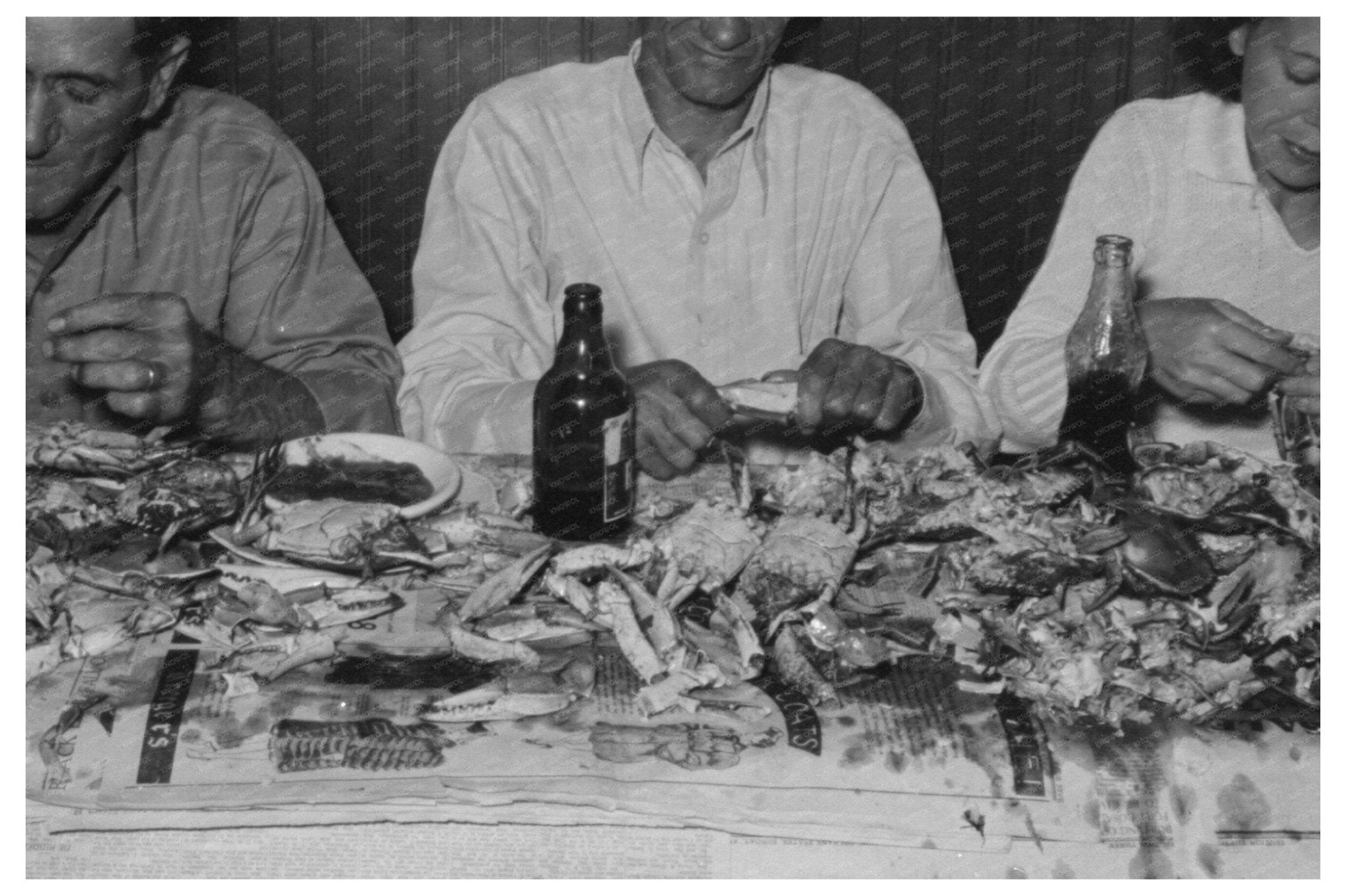 Crab Boil in Raceland Louisiana September 1938 - Available at KNOWOL