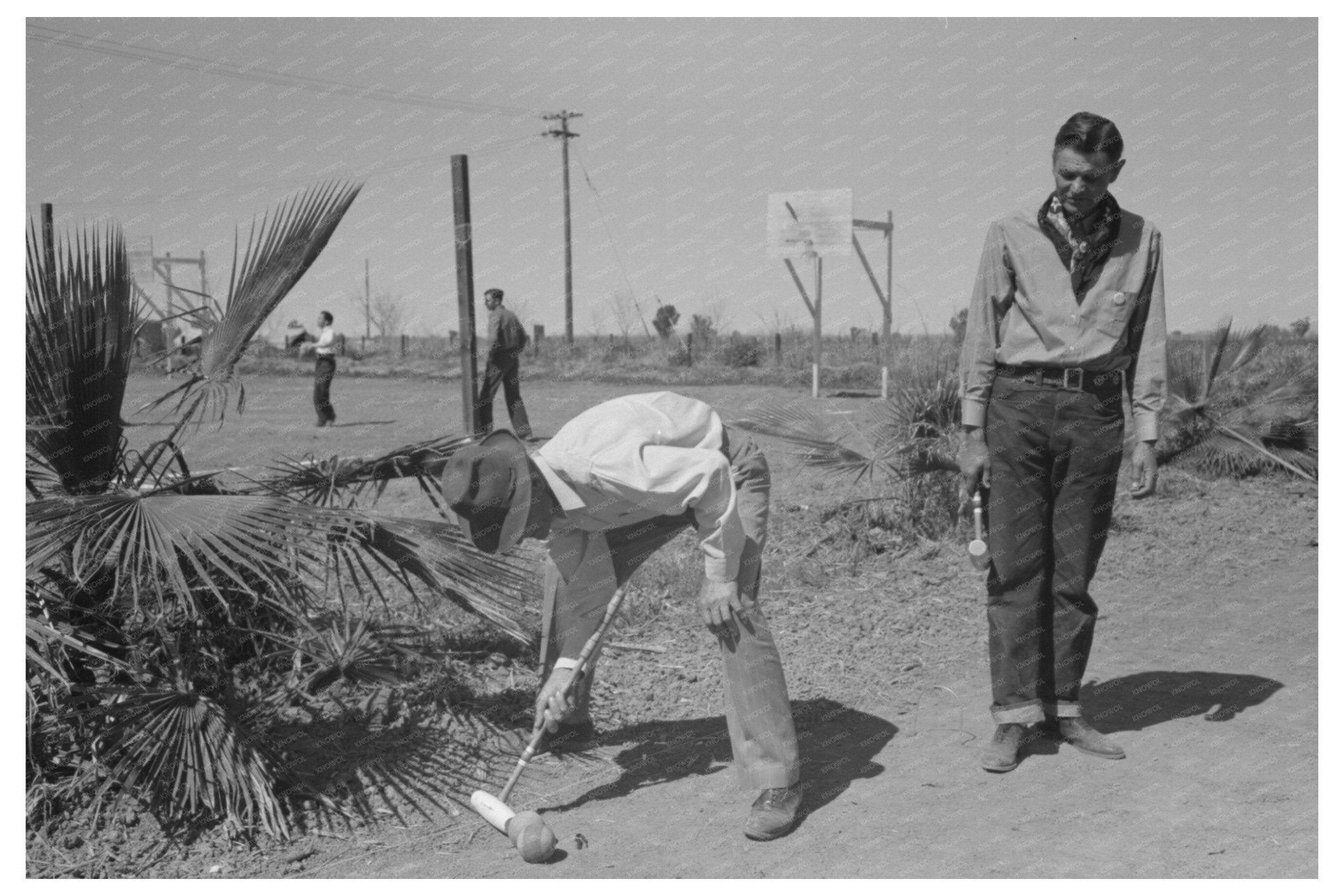 Croquet Game at Farm Security Administration Field Day 1942 - Available at KNOWOL