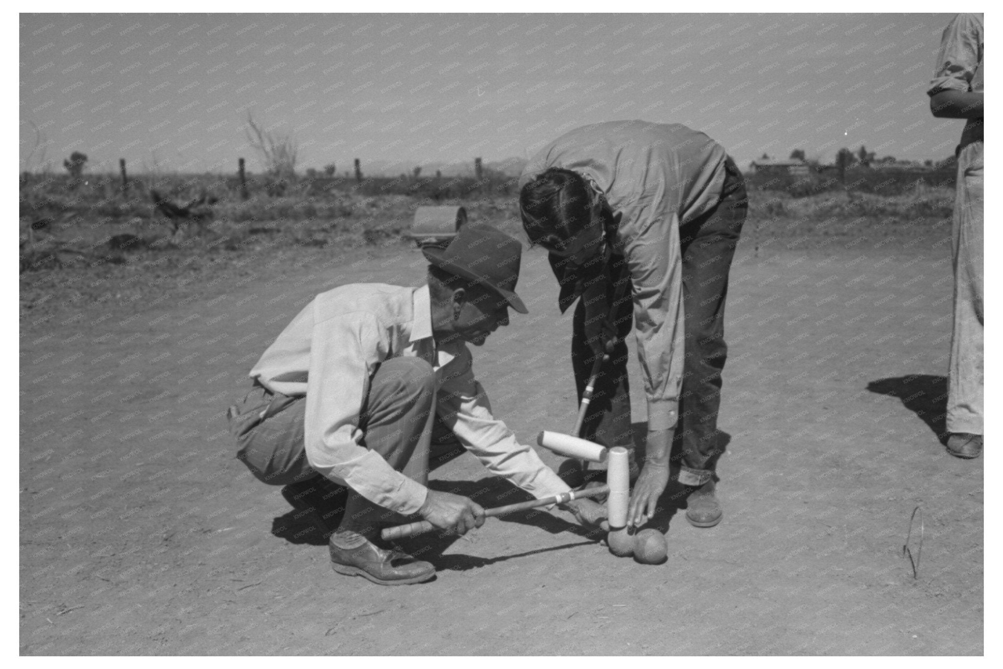 Croquet Game at Farmworkers Community Yuma Arizona 1942 - Available at KNOWOL