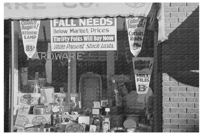 Crosby North Dakota Hardware Store Window 1937 - Available at KNOWOL