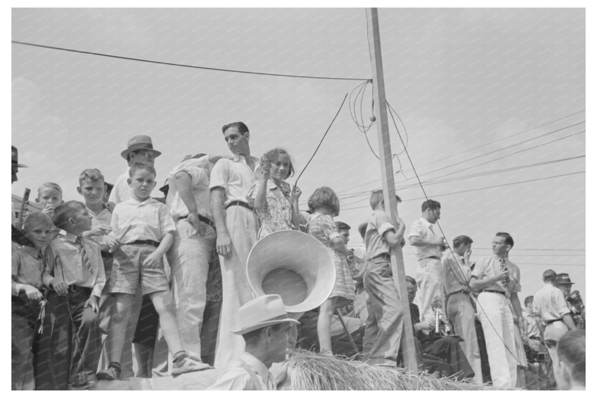 Crowd at National Rice Festival Crowley Louisiana 1938 - Available at KNOWOL