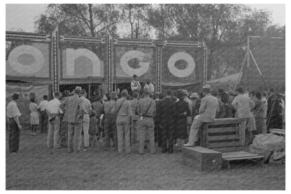 Crowd at Sideshow During 1938 Louisiana State Fair - Available at KNOWOL