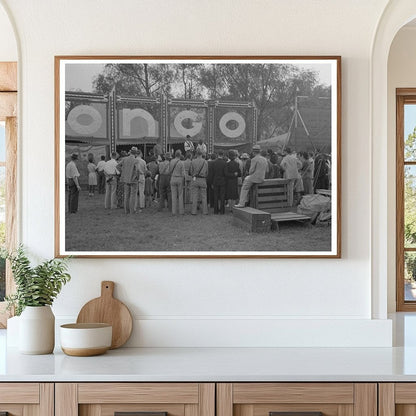 Crowd at Sideshow During 1938 Louisiana State Fair - Available at KNOWOL