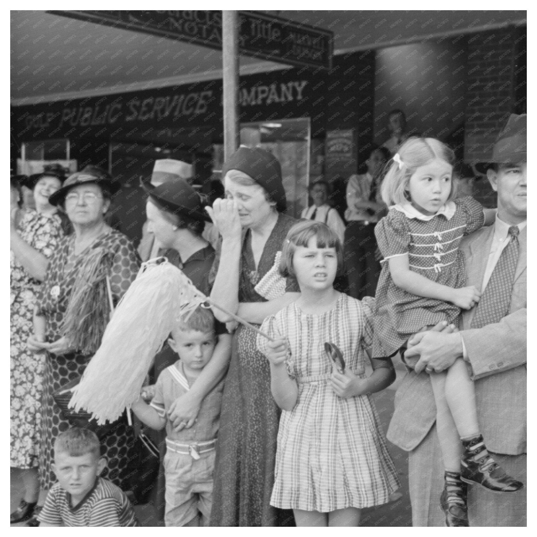 Crowley Louisiana National Rice Festival Parade Gathering 1938 - Available at KNOWOL