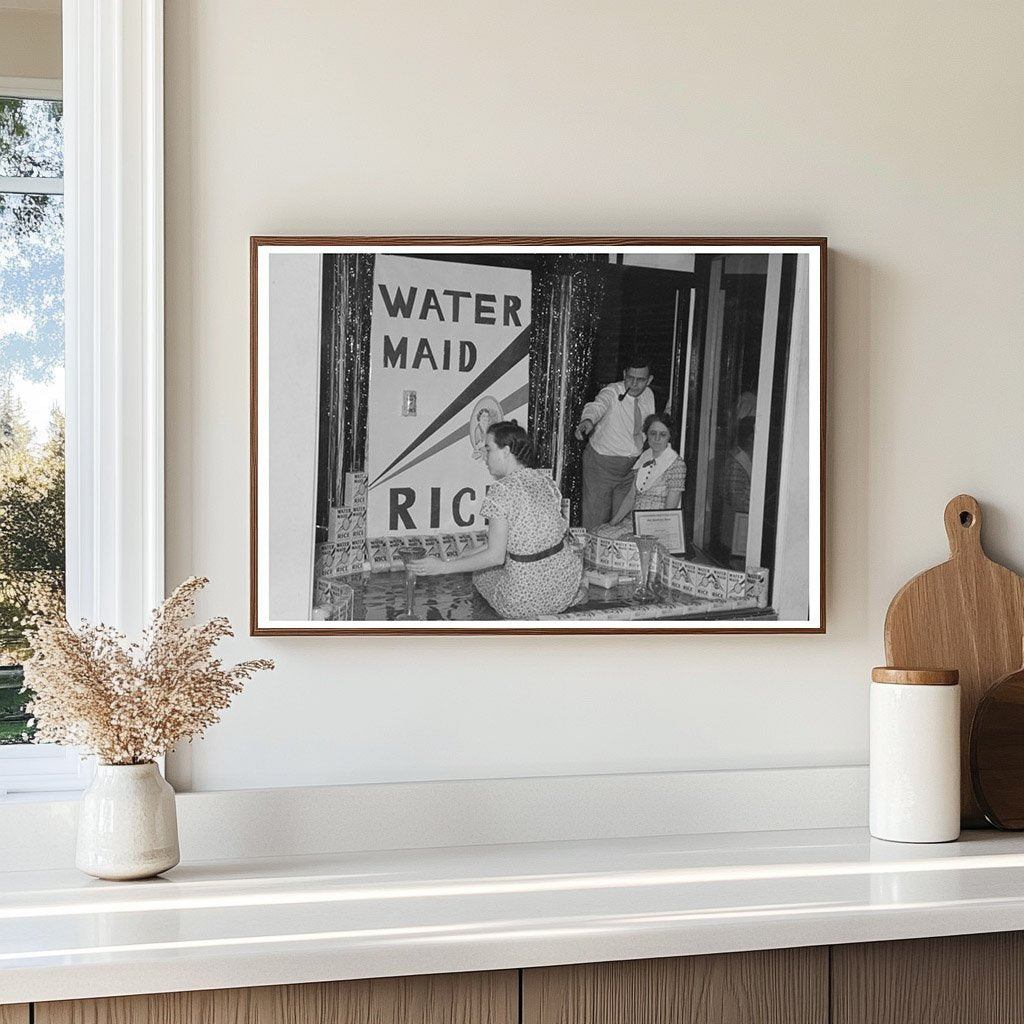 Crowley Louisiana Store Window for National Rice Festival 1938 - Available at KNOWOL