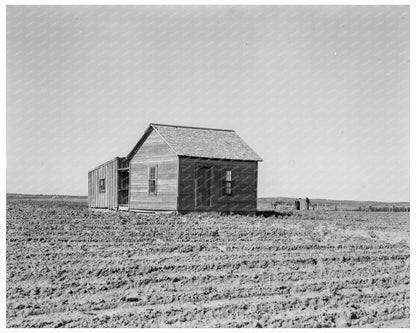 Cultivated Fields and Abandoned House Hall County Texas 1937 - Available at KNOWOL