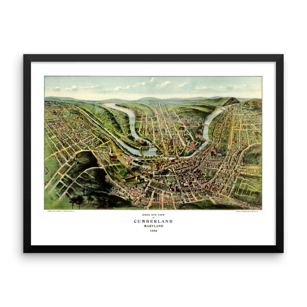 Cumberland, Maryland 1906 Framed - Available at KNOWOL