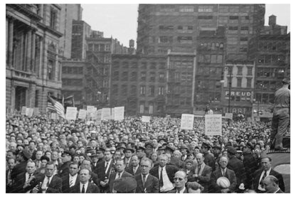 D - Day Crowd in Madison Square New York City 1944 - Available at KNOWOL