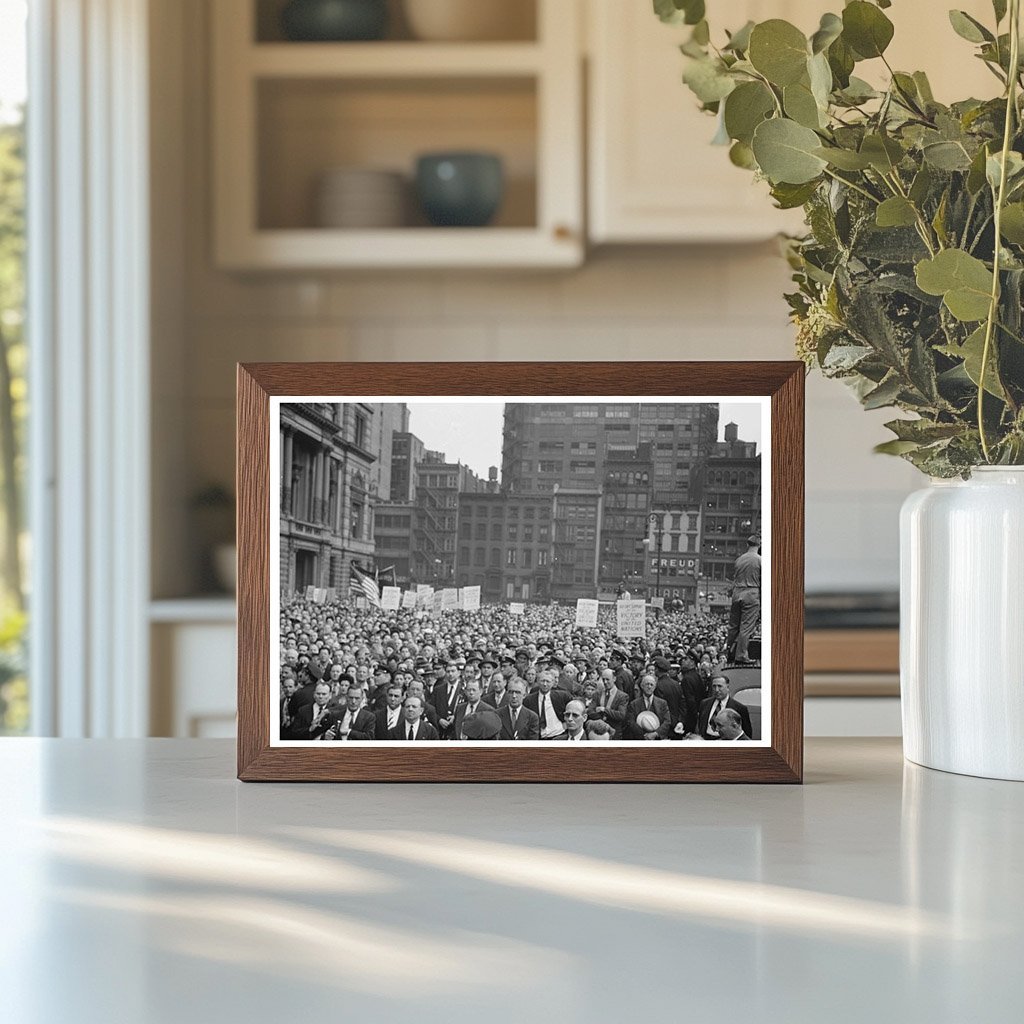 D - Day Crowd in Madison Square New York City 1944 - Available at KNOWOL