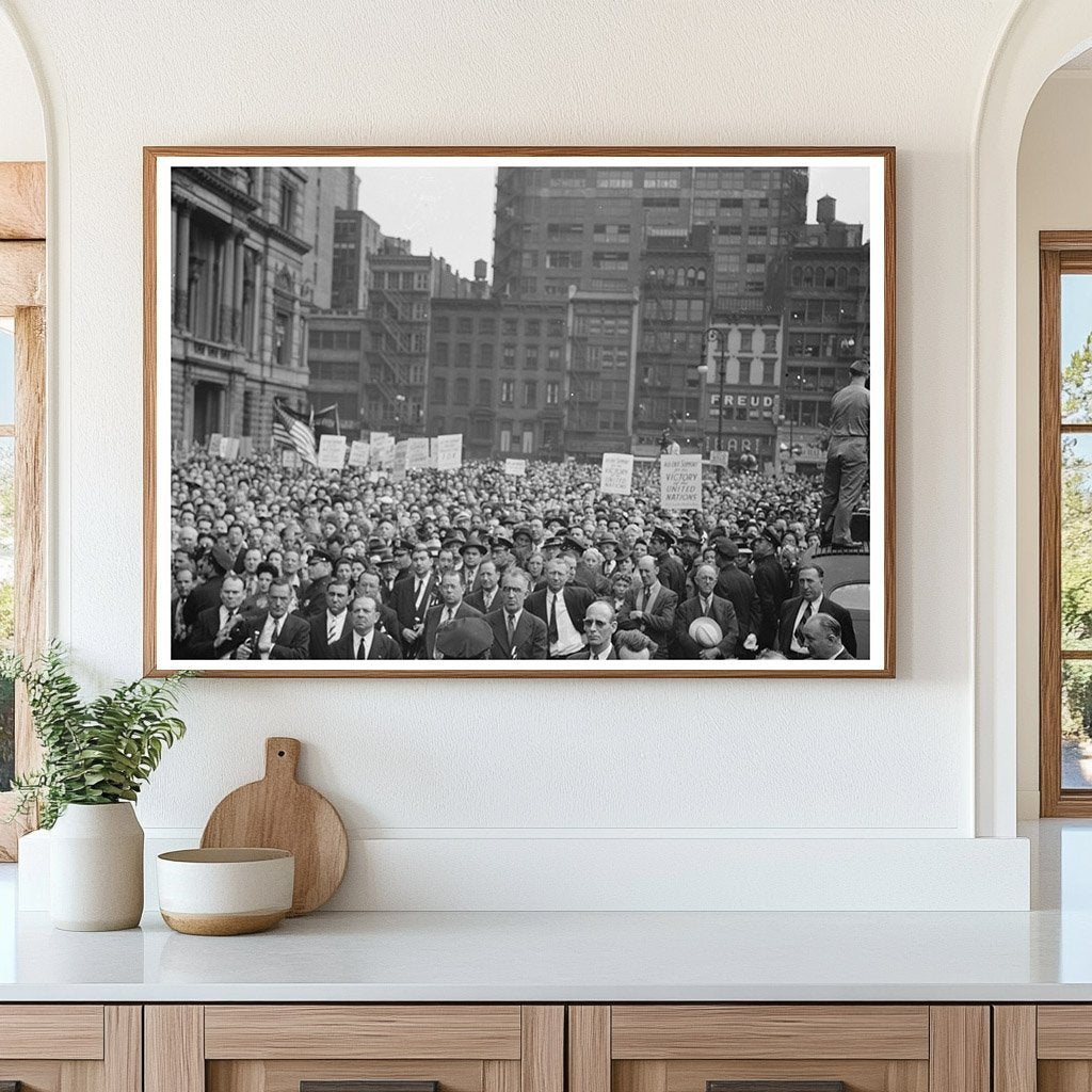 D - Day Crowd in Madison Square New York City 1944 - Available at KNOWOL