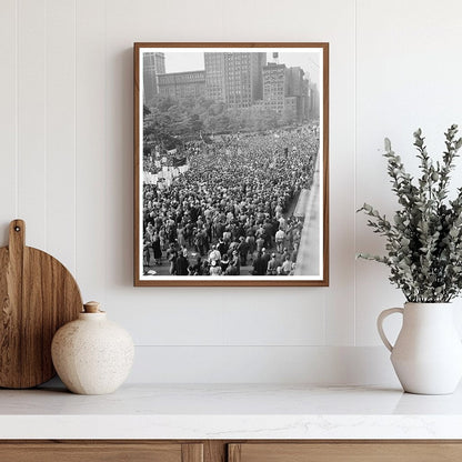 D - Day Crowd in Madison Square New York June 6 1944 - Available at KNOWOL