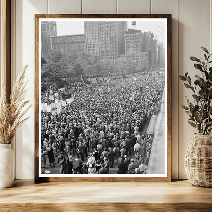 D - Day Crowd in Madison Square New York June 6 1944 - Available at KNOWOL