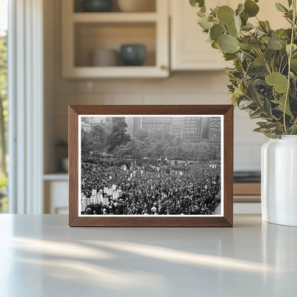 D - Day Crowd in Madison Square NYC June 6 1944 - Available at KNOWOL