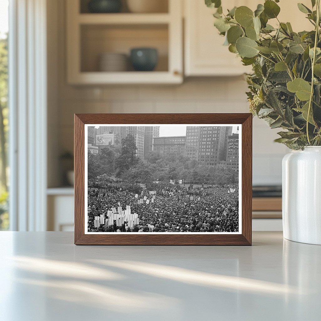 D - Day Gathering in Madison Square New York City 1944 - Available at KNOWOL