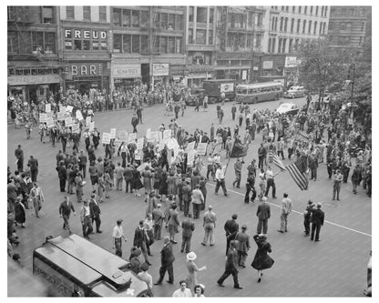 D - Day Parade in Madison Square NYC June 6 1944 - Available at KNOWOL