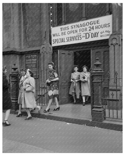 D - Day Services at West Twenty - third Street Synagogue 1944 - Available at KNOWOL