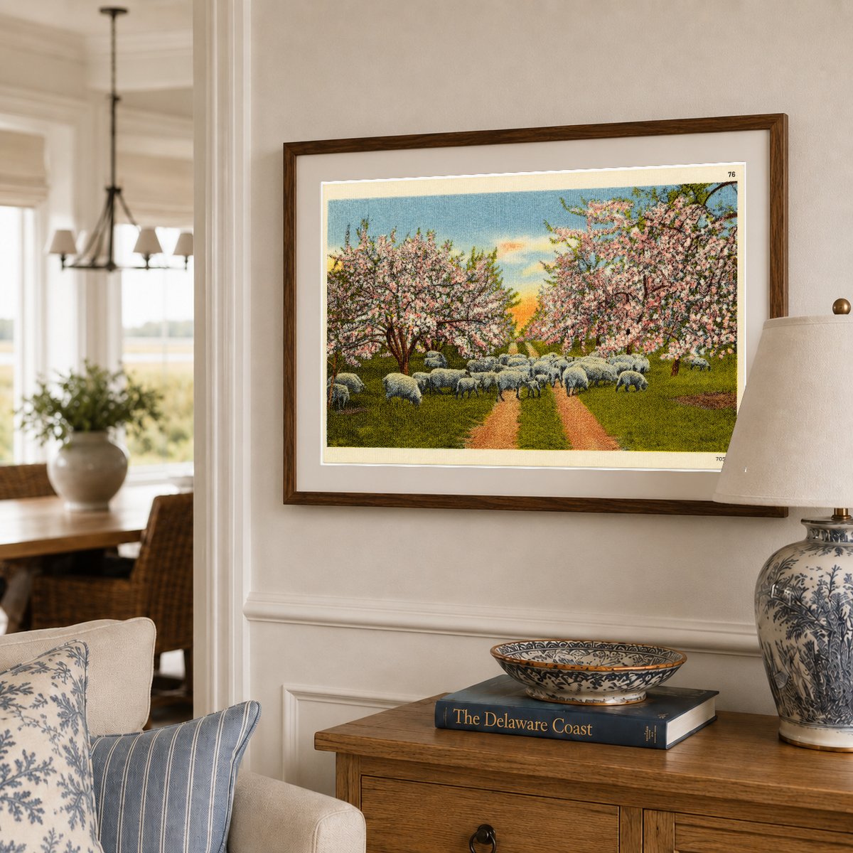 Apple blossom time, scene like this make this section a veritable fairyland for weeks in the spring time. — Vintage Maryland Postcard