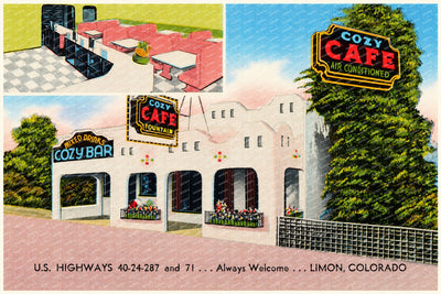 Limon, CO: Cozy Cafe, U.S. Highways 40-24-287 and 71... always welcome... Limon