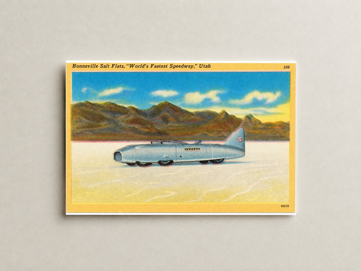 Bonneville Salt Flats, UT: Bonneville Salt Flats, "World's fastest speedway." Utah