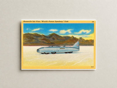 Bonneville Salt Flats, UT: Bonneville Salt Flats, "World's fastest speedway." Utah