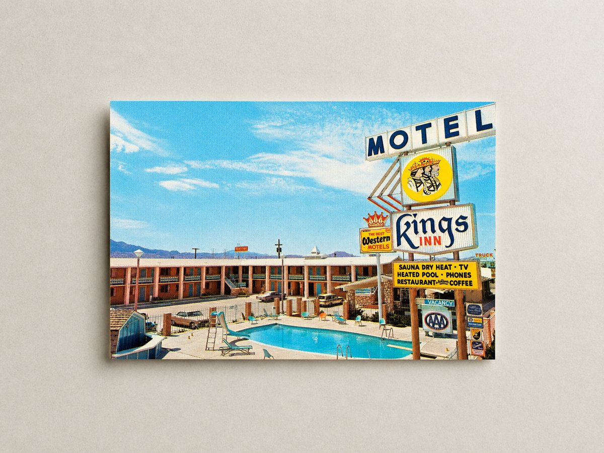 Kingman, AZ: King's Inn Motel, restaurant and lounge, on East Highway 66, Kingman, Arizona 86401