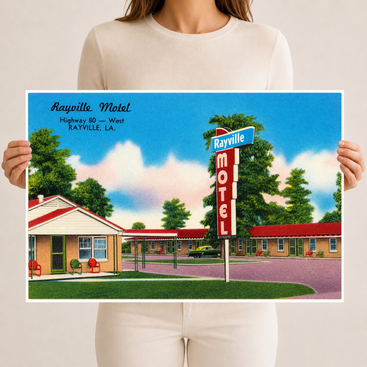 Rayville, LA: Rayville Motel, Highway 80 -- West