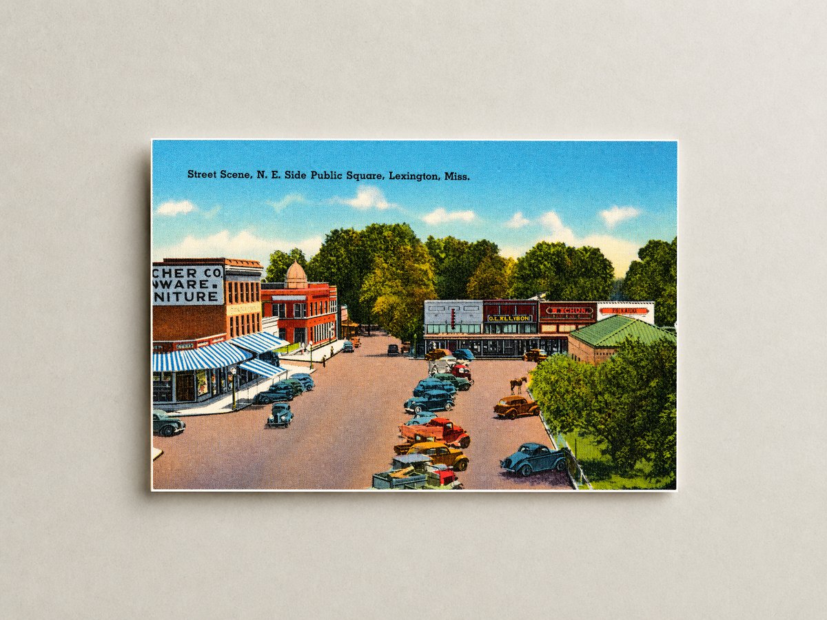 Lexington, MS: Street scene, N. E. Side public square