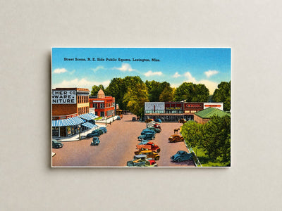 Lexington, MS: Street scene, N. E. Side public square