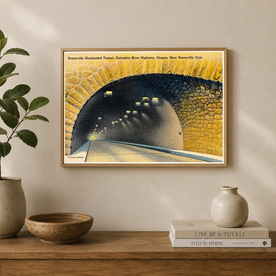 OR: Bonneville Illuminated Tunnel, Columbia River Highway, Oregon, near Boneville Dam