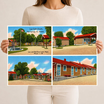Hot Springs, SD: Log Cabin Courts, Hot Springs, So. Dakota
