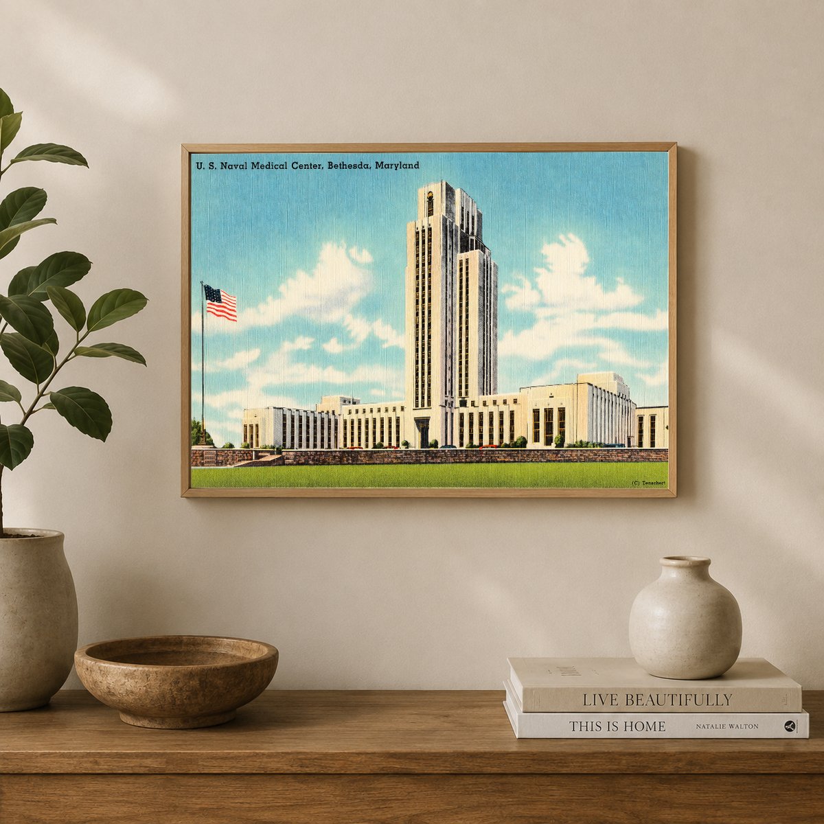 U. S. Naval Medical Center, Bethesda, Maryland — Vintage Maryland Postcard