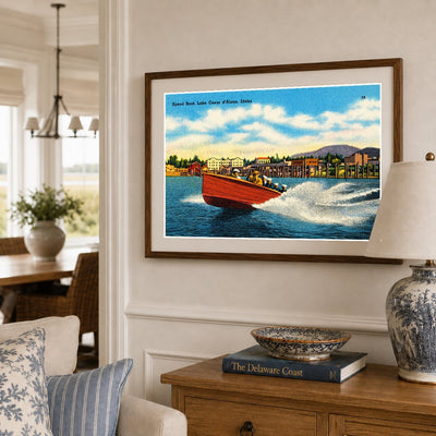 Coeur d'Alene Lake, ID: Speed boat, Lake Coeur d'Alene