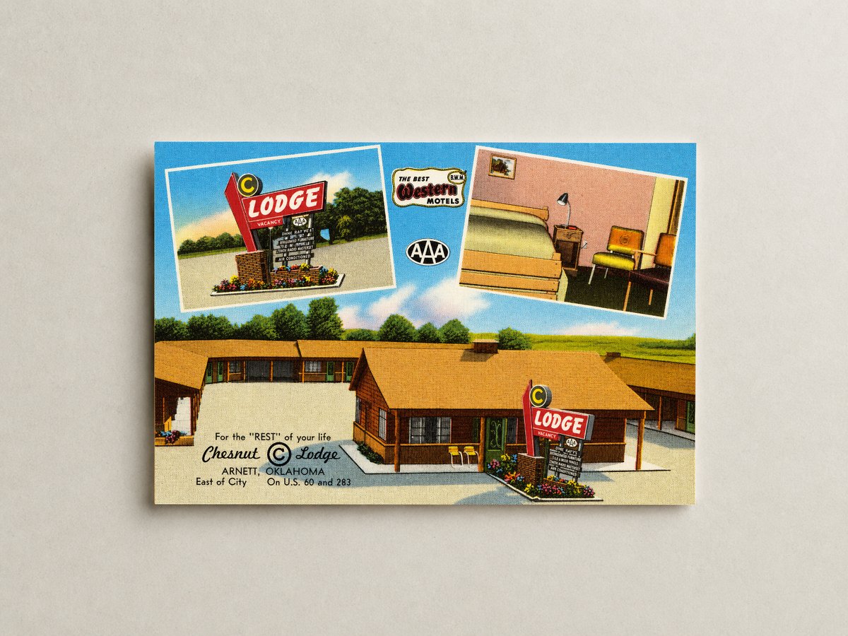 Arnett, OK: For the "Rest" of your life, Chesnut © Lodge, Arnett, Oklahoma, east of city, on U.S. 60 and 283