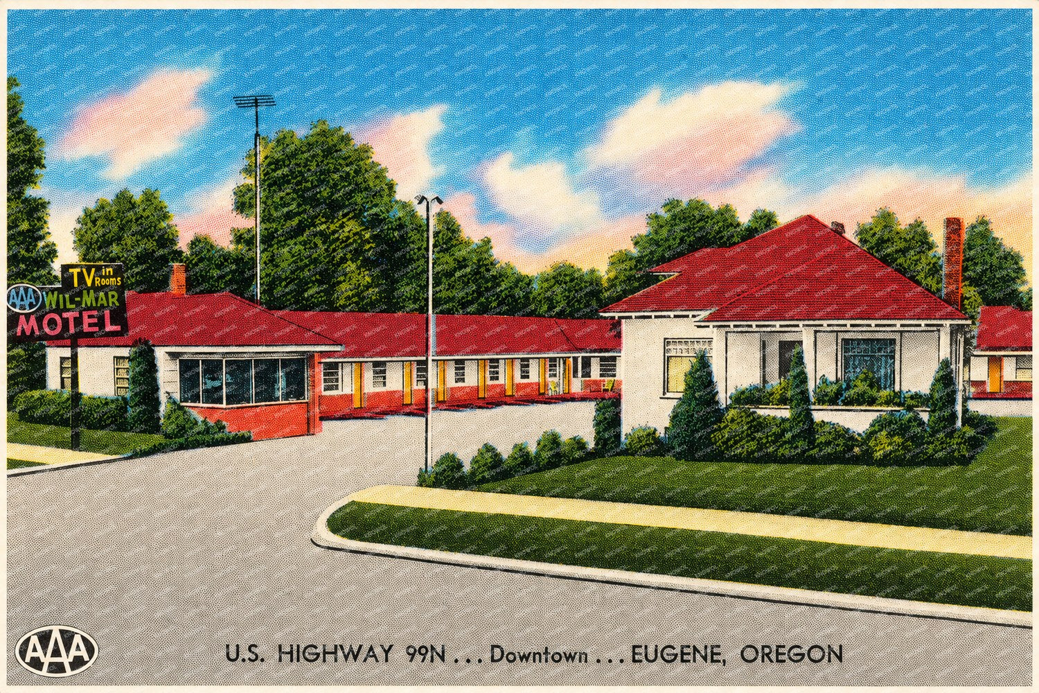 Eugene, OR: Wil-Mar Motel, U.S. Highway 99N... Downtown... Eugene