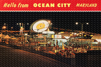 Hello from Ocean City Maryland — Vintage Maryland Postcard