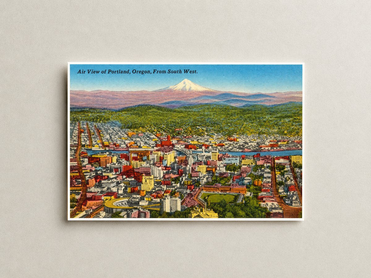 Portland, OR: Air view of Portland, Oregon, from south west.