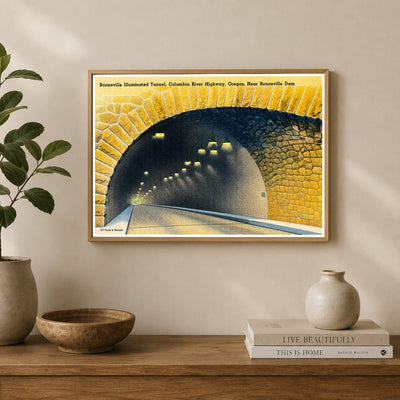 OR: Bonneville Illuminated Tunnel, Columbia River Highway, Oregon, near Bonneville Dam