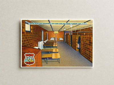 Claremore, OK: Radium Water Bath Department, top floor, Hotel Will Rogers, Claremore, Okla., U.S.A.